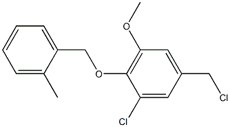 1-chloro-5-(chloromethyl)-3-methoxy-2-[(2-methylphenyl)methoxy]benzene|