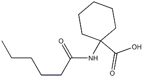 1-hexanamidocyclohexane-1-carboxylic acid 结构式