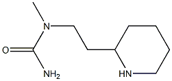 1-methyl-1-[2-(piperidin-2-yl)ethyl]urea,,结构式