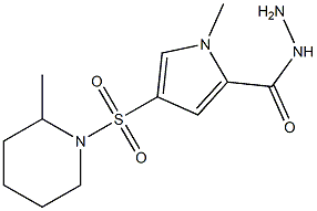 1-methyl-4-[(2-methylpiperidin-1-yl)sulfonyl]-1H-pyrrole-2-carbohydrazide 化学構造式