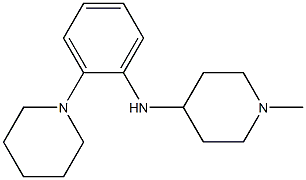 1-methyl-N-[2-(piperidin-1-yl)phenyl]piperidin-4-amine,,结构式