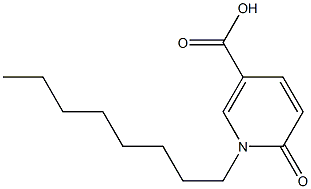 1-octyl-6-oxo-1,6-dihydropyridine-3-carboxylic acid Structure