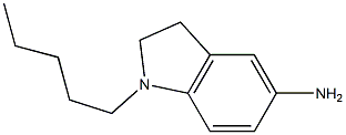 1-pentyl-2,3-dihydro-1H-indol-5-amine 化学構造式