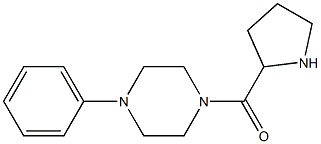 1-phenyl-4-(pyrrolidin-2-ylcarbonyl)piperazine,,结构式