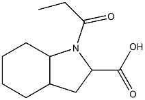 1-propionyloctahydro-1H-indole-2-carboxylic acid 结构式