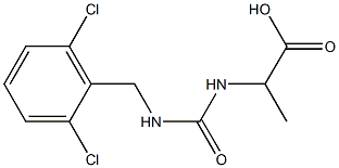 2-({[(2,6-dichlorophenyl)methyl]carbamoyl}amino)propanoic acid Structure