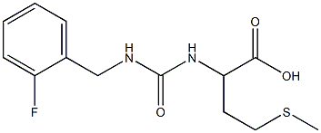 2-({[(2-fluorophenyl)methyl]carbamoyl}amino)-4-(methylsulfanyl)butanoic acid Structure