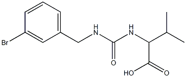 2-({[(3-bromobenzyl)amino]carbonyl}amino)-3-methylbutanoic acid Structure