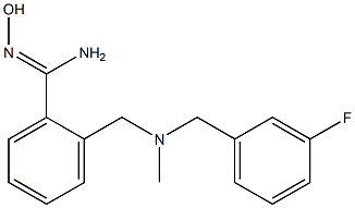 2-({[(3-fluorophenyl)methyl](methyl)amino}methyl)-N'-hydroxybenzene-1-carboximidamide Structure