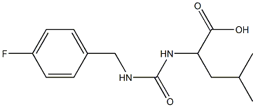 2-({[(4-fluorobenzyl)amino]carbonyl}amino)-4-methylpentanoic acid Struktur