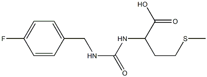 2-({[(4-fluorophenyl)methyl]carbamoyl}amino)-4-(methylsulfanyl)butanoic acid Struktur