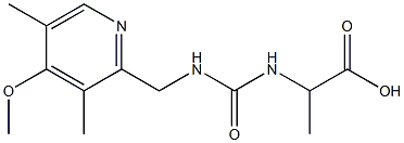 2-({[(4-methoxy-3,5-dimethylpyridin-2-yl)methyl]carbamoyl}amino)propanoic acid Structure