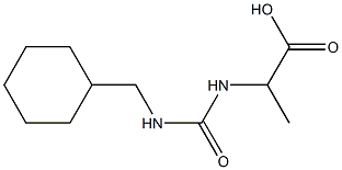 2-({[(cyclohexylmethyl)amino]carbonyl}amino)propanoic acid Structure