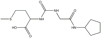 2-({[(cyclopentylcarbamoyl)methyl]carbamoyl}amino)-4-(methylsulfanyl)butanoic acid Struktur