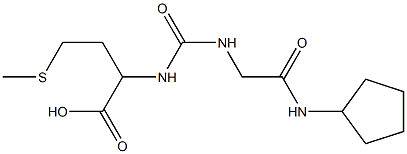 2-({[(cyclopentylcarbamoyl)methyl]carbamoyl}amino)-4-(methylsulfanyl)butanoic acid Structure