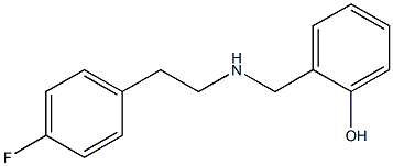 2-({[2-(4-fluorophenyl)ethyl]amino}methyl)phenol 结构式