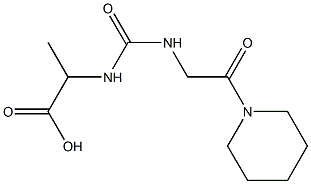 2-({[2-oxo-2-(piperidin-1-yl)ethyl]carbamoyl}amino)propanoic acid Structure