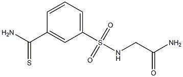 2-({[3-(aminocarbonothioyl)phenyl]sulfonyl}amino)acetamide Struktur