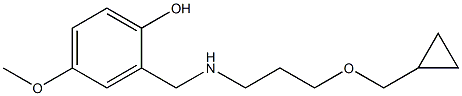 2-({[3-(cyclopropylmethoxy)propyl]amino}methyl)-4-methoxyphenol Structure