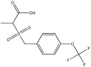 2-({[4-(trifluoromethoxy)phenyl]methane}sulfonyl)propanoic acid 结构式