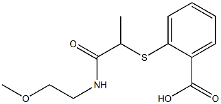 2-({1-[(2-methoxyethyl)carbamoyl]ethyl}sulfanyl)benzoic acid Structure