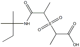 2-({1-[(2-methylbutan-2-yl)carbamoyl]ethane}sulfonyl)propanoic acid,,结构式