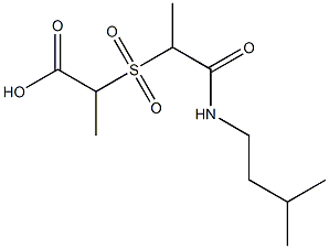 2-({1-[(3-methylbutyl)carbamoyl]ethane}sulfonyl)propanoic acid 化学構造式