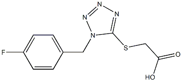 2-({1-[(4-fluorophenyl)methyl]-1H-1,2,3,4-tetrazol-5-yl}sulfanyl)acetic acid Struktur