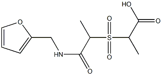 2-({1-[(furan-2-ylmethyl)carbamoyl]ethane}sulfonyl)propanoic acid 结构式