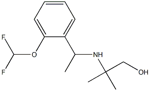 2-({1-[2-(difluoromethoxy)phenyl]ethyl}amino)-2-methylpropan-1-ol 化学構造式