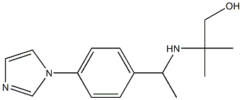 2-({1-[4-(1H-imidazol-1-yl)phenyl]ethyl}amino)-2-methylpropan-1-ol Struktur