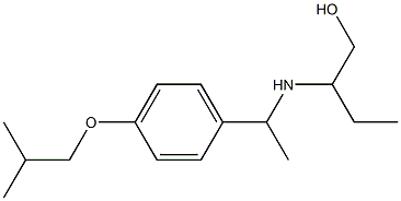 2-({1-[4-(2-methylpropoxy)phenyl]ethyl}amino)butan-1-ol 结构式