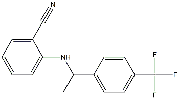2-({1-[4-(trifluoromethyl)phenyl]ethyl}amino)benzonitrile,,结构式