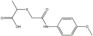 2-({2-[(4-methoxyphenyl)amino]-2-oxoethyl}thio)propanoic acid Structure