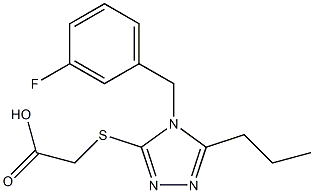 2-({4-[(3-fluorophenyl)methyl]-5-propyl-4H-1,2,4-triazol-3-yl}sulfanyl)acetic acid|