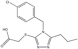 2-({4-[(4-chlorophenyl)methyl]-5-propyl-4H-1,2,4-triazol-3-yl}sulfanyl)acetic acid Structure