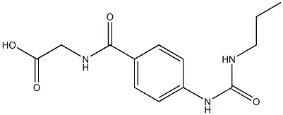 2-({4-[(propylcarbamoyl)amino]phenyl}formamido)acetic acid Structure