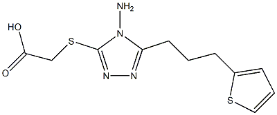 2-({4-amino-5-[3-(thiophen-2-yl)propyl]-4H-1,2,4-triazol-3-yl}sulfanyl)acetic acid