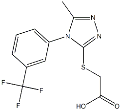 2-({5-methyl-4-[3-(trifluoromethyl)phenyl]-4H-1,2,4-triazol-3-yl}sulfanyl)acetic acid