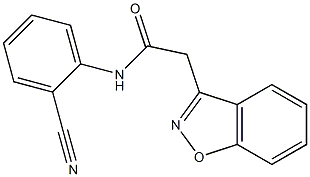 2-(1,2-benzisoxazol-3-yl)-N-(2-cyanophenyl)acetamide Struktur