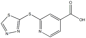 2-(1,3,4-thiadiazol-2-ylsulfanyl)pyridine-4-carboxylic acid Struktur