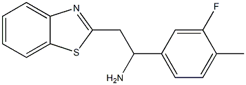 2-(1,3-benzothiazol-2-yl)-1-(3-fluoro-4-methylphenyl)ethan-1-amine 结构式