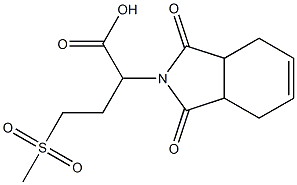 2-(1,3-dioxo-2,3,3a,4,7,7a-hexahydro-1H-isoindol-2-yl)-4-methanesulfonylbutanoic acid Struktur