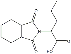 2-(1,3-dioxooctahydro-2H-isoindol-2-yl)-3-methylpentanoic acid Struktur