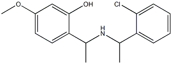 2-(1-{[1-(2-chlorophenyl)ethyl]amino}ethyl)-5-methoxyphenol|