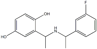 2-(1-{[1-(3-fluorophenyl)ethyl]amino}ethyl)benzene-1,4-diol Structure