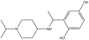 2-(1-{[1-(propan-2-yl)piperidin-4-yl]amino}ethyl)benzene-1,4-diol 结构式