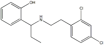 2-(1-{[2-(2,4-dichlorophenyl)ethyl]amino}propyl)phenol 化学構造式