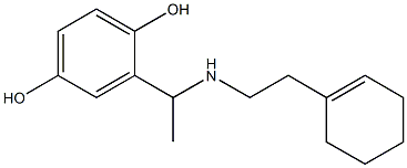 2-(1-{[2-(cyclohex-1-en-1-yl)ethyl]amino}ethyl)benzene-1,4-diol,,结构式