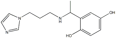 2-(1-{[3-(1H-imidazol-1-yl)propyl]amino}ethyl)benzene-1,4-diol Structure